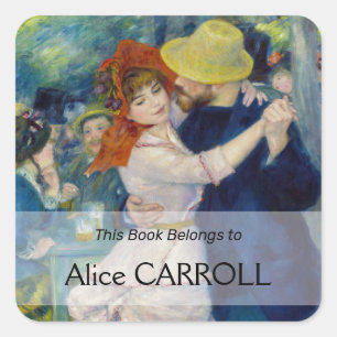 Sticker Carré Pierre-Auguste Renoir - Danse à Bougival