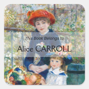 Sticker Carré Pierre-Auguste Renoir - Deux sœurs sur la Terrasse