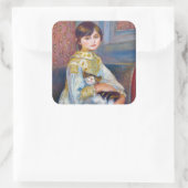 Sticker Carré Pierre-Auguste Renoir - Enfant avec chat (Sac)