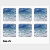 Sticker Carré Pierre-Auguste Renoir - La mer (Feuille)