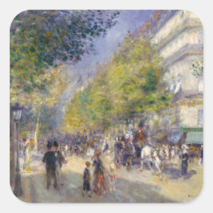 Sticker Carré Pierre-Auguste Renoir - Paris, Grands Boulevards
