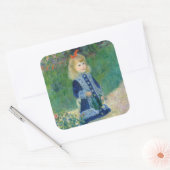 Sticker Carré Pierre-Auguste Renoir - Une fille avec une canne d (Enveloppe)