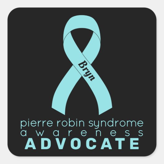Sticker Carré Pierre Robin Syndrome Advocate Black (Devant)