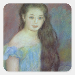 Sticker Carré Pierre une jeune fille de Renoir avec des yeux
