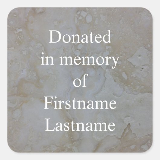 Sticker Carré Pierres d'autocollant de don (Devant)