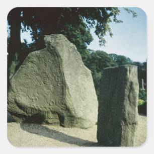 Sticker Carré Pierres de rune de Viking