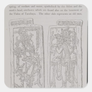 Sticker Carré Pierres sculptées du "Temple du