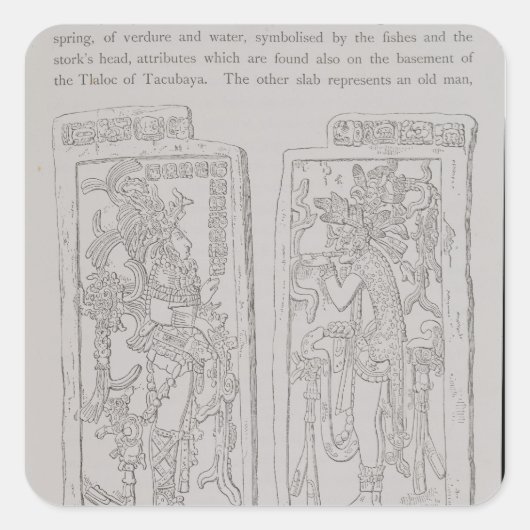 Sticker Carré Pierres sculptées du "Temple du (Devant)