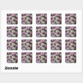 Sticker Carré Pies roses (Feuille)