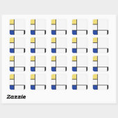 Sticker Carré Piet Mondrian - Composition Abstrait géométrique (Feuille)