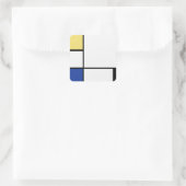 Sticker Carré Piet Mondrian - Composition Abstrait géométrique (Sac)