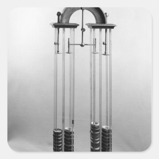 Sticker Carré Pieu voltaïque fait pour Jacques Alexandre Charles (Devant)