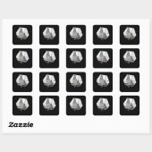 Sticker Carré Pigeon Retro (Feuille)