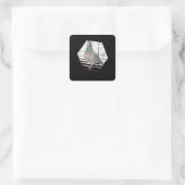 Sticker Carré Pigeon Retro (Sac)