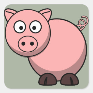 Sticker Carré Piggy