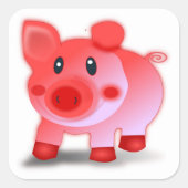 STICKER CARRÉ PIGGY PIGLET (Devant)