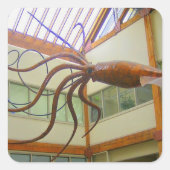 Sticker Carré Pike Place Marché public Calmar géant Seattle, WA (Devant)