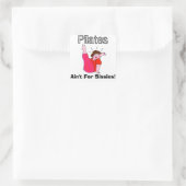 Sticker Carré Pilates n'est pas pour des poules mouillées ! (Sac)
