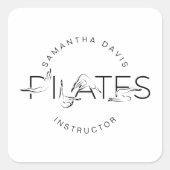 Sticker Carré Pilates Pots dans Pilates Word (Devant)