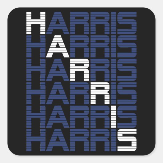 Sticker Carré piles de texte HARRIS (Devant)