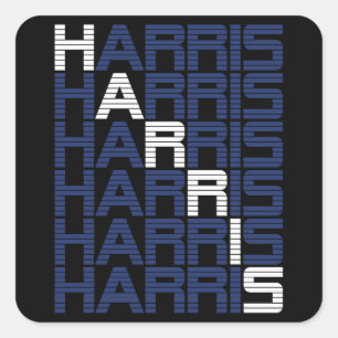 Sticker Carré piles de texte HARRIS