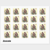 Sticker Carré Pilgrim Puppy Thanksgiving (Feuille)