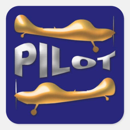 Sticker Carré Pilote (Devant)