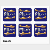 Sticker Carré Pilote (Feuille)