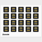 Sticker Carré Pilote de bus retraité (Feuille)