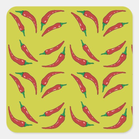 Sticker Carré piment, cuisine (Devant)