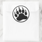 Sticker Carré Pince classique d'ours noir à l'intérieur d'une ba (Sac)