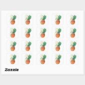 Sticker Carré Pineapple, watercolor. (Feuille)