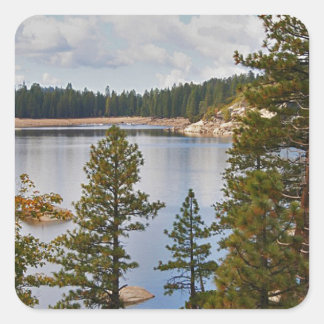 Sticker Carré Pinecrest Lake California en août