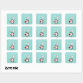 Sticker Carré Pingouin (Feuille)