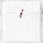 Sticker Carré Pingouin avec ballon (Sac)