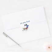 Sticker Carré Pingouin glissant (Enveloppe)