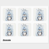 Sticker Carré "Pingouin mignon" (Feuille)