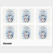 Sticker Carré "Pingouin mignon 2" (Feuille)