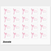 Sticker Carré Pink Bow Favorite Things Party Gift Number (Feuille)