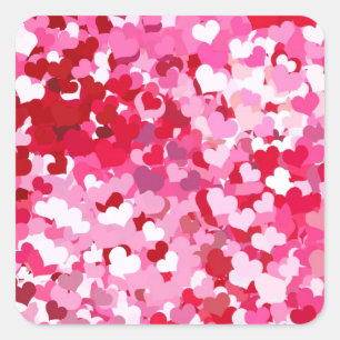 Sticker Carré Pink Confeti