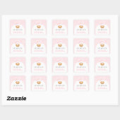 Sticker Carré Pink Cutie Pie Premier anniversaire (Feuille)