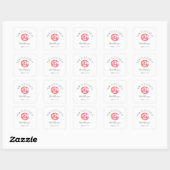 Sticker Carré Pink Donut From the Kitchen of Baking Homemade (Feuille)