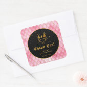 Sticker Carré Pink Dragon Scales Or Anniversaire Merci (Enveloppe)