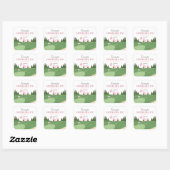 Sticker Carré Pink Golf Anniversaire (Feuille)