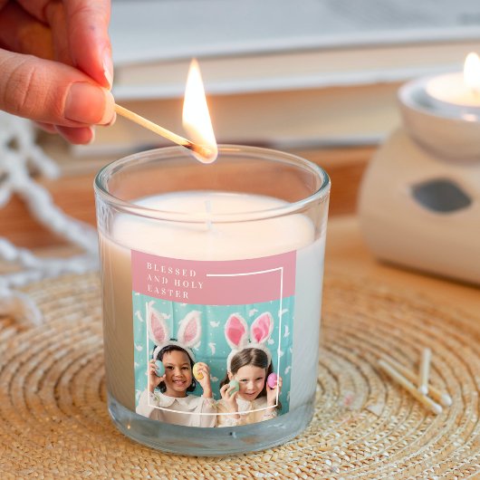 Sticker Carré Pink Happy Blessed Easter | Venin