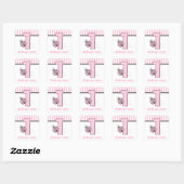 Sticker Carré Pink Ladybug 1er anniversaire (Feuille)