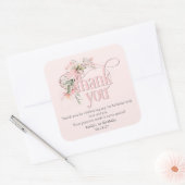 Sticker Carré Pink Little MI's Onederful Girl 1er Anniversaire M (Enveloppe)