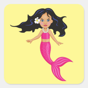 Sticker Carré Pink Mermaid