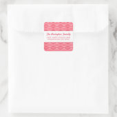 Sticker Carré Pink Mid Century Modern Holiday (Sac)
