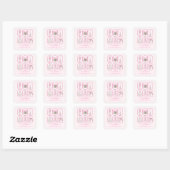 Sticker Carré Pink Nutcracker A Merry Little Baby Shower (Feuille)